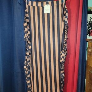 Cellabie 2xl striped fringe skirt new with tags